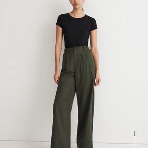 The Harlow Wide-Leg Pant in Dark Forest
